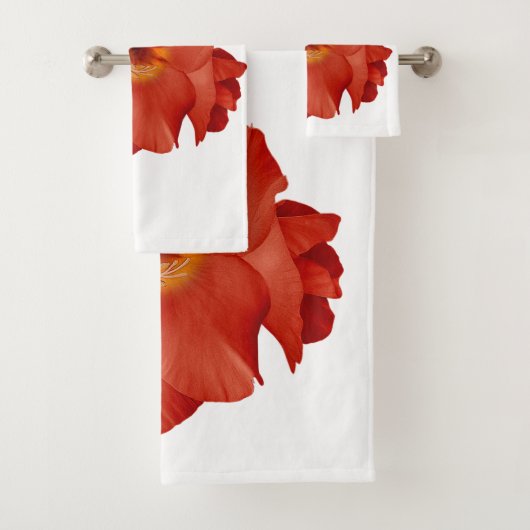 タオルソードリリーレッドイエロー バスタオルセット (インサイチュ)