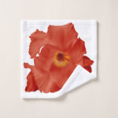 タオルソードリリーレッドイエロー バスタオルセット (ウォッシュタオル)