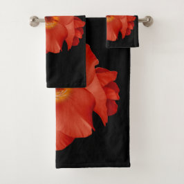 タオルソードリリーレッドイエロー バスタオルセット