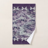 タオルバスセットラベンダーとパーソナライズされたボウズ バスタオルセット (ハンドタオル)