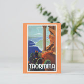 タオルミナイタリアヴィンテージ旅行ヨーロッパ ポストカード (スタンド正面)
