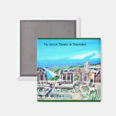 タオルミーナのギリシャ劇場 – マグネット (正面/裏面)