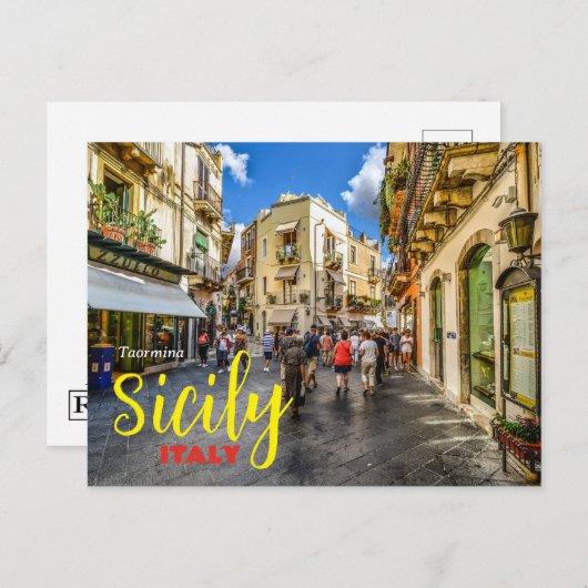 タオルミーナシチリアのイタリアのはがき ポストカード