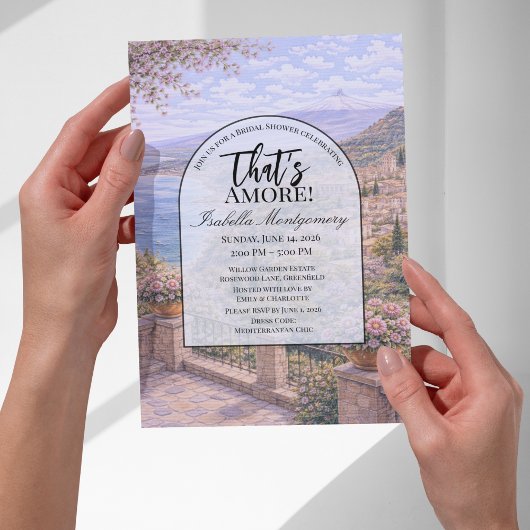 タオルミーナ風イタリアン ブライダルシャワー 招待状