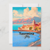 タオルミーナ イタリア 旅行 はがき, タオルミーナ 旅行 アート シーズンカード (正面)