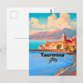タオルミーナ イタリア 旅行 はがき, タオルミーナ 旅行 アート ポストカード (正面/裏面)