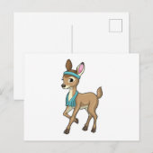 タオル付きのフィットネスにいる鹿 ポストカード (正面/裏面)