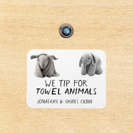 タオル動物クルーズおもしろいドアマーカー マグネット