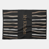 タオル家ベージュ私の台所かタンまたは黒または白 キッチンタオル (横)