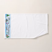 タオル掛けの聖降誕祭の陽気なシーン バスタオルセット (ハンドタオル)