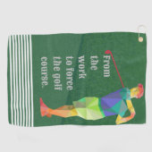 タオル最高のでゴルフゲームをアッカスタマイズプする ゴルフタオル (横)