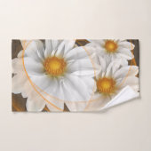 タオル花白オレンジ バスタオルセット (ハンドタオル)