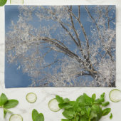 タオル雪をかぶった枝 キッチンタオル (折り畳み)