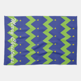 タオル「クリスマスツリーと星」 キッチンタオル