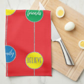 タオル「クリスマスメッセージ」 キッチンタオル (四つ折り)