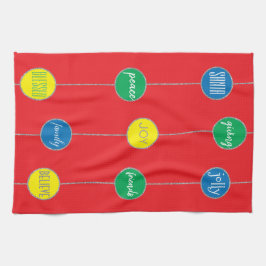 タオル「クリスマスメッセージ」 キッチンタオル