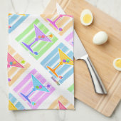 タオル-パステル調のマルティーニのポップアート キッチンタオル (四つ折り)