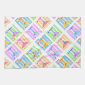 タオル-パステル調のマルティーニのポップアート キッチンタオル (横)