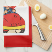 タオル-ヴィンテージのバレンタインの台所タオル7 キッチンタオル (四つ折り)