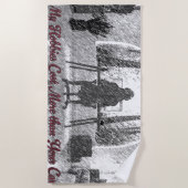 タオル：私の趣味は、あなたの車より多くを要する ビーチタオル (正面)