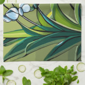 タオル：素敵なリリー：春の繊細なダンス キッチンタオル (折り畳み)