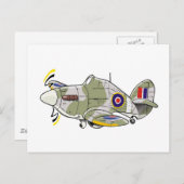 タカのハリケーン風刺画 ポストカード (正面/裏面)