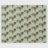 タカのフラッピングによっては水彩画の絵画が飛びます ラッピングペーパー (フラット)