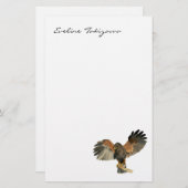 タカのフラッピングによっては水彩画の絵画が飛びます 便箋 (正面/裏面)