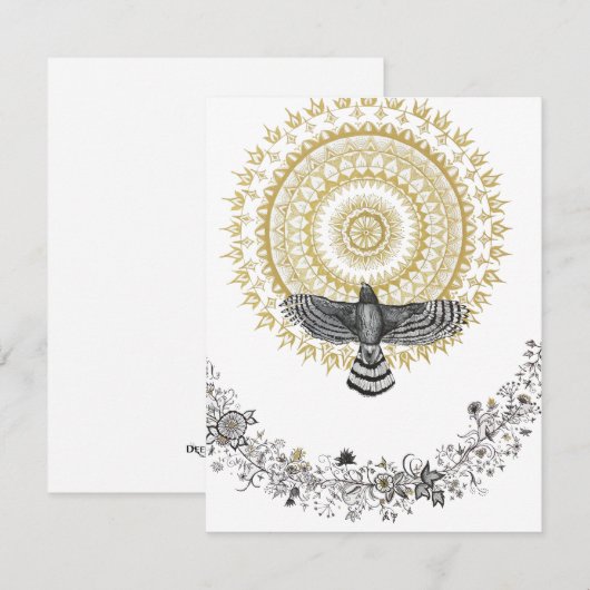 タカの夢 ノートカード (正面/裏面)