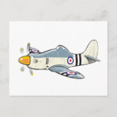 タカの怒った肉切り ポストカード (正面)