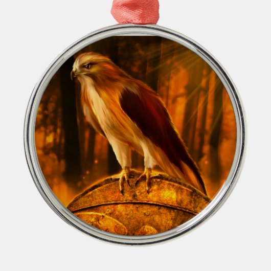 タカの精神のオーナメント メタルオーナメント (正面)