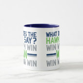 タカは何を言いますか。 マグカップ (中央)