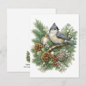 タカサゴシジュウカラ Winter Songbirds Collection ノートカード (正面/裏面)