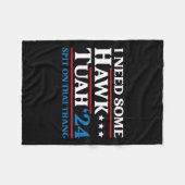 タカ派大統領のパロディ・ハ氏が必要だ フリースブランケット (正面(横))