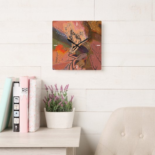 タカ スクエア壁時計 (読書スペース)