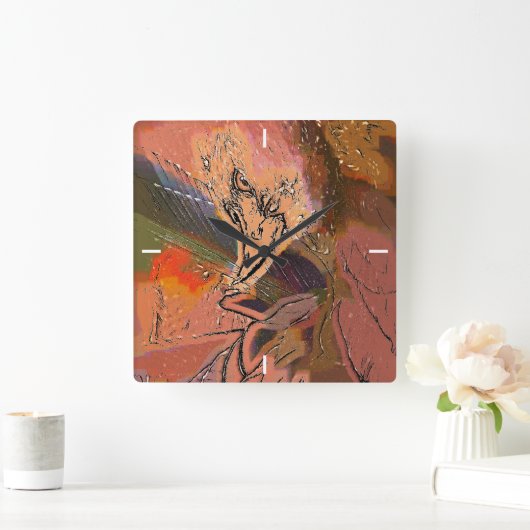 タカ スクエア壁時計 (ホーム)