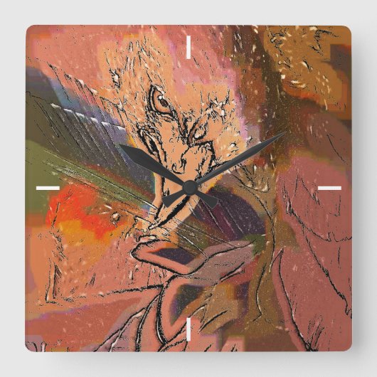 タカ スクエア壁時計 (正面)