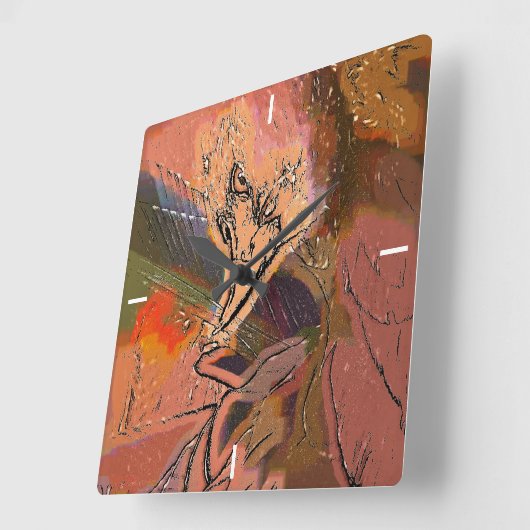 タカ スクエア壁時計 (傾斜)