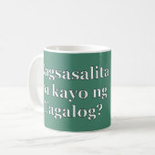 タガログ話ヤ語は？タガログ語。フラグwf コーヒーマグカップ (正面左)