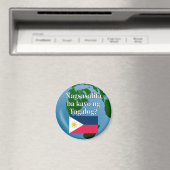 タガログ話ヤ語は?タガログ語。国旗とグローブ マグネット (インサイチュ (食洗機))
