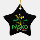 タガログ語フィリピン聖降誕祭の精神 セラミックオーナメント (裏面)