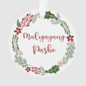 タガロメリークリスマスリースマリガヤンパスコ オーナメント (正面)