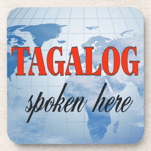 タガ話ログ語ここ曇り地球 コースター (正面)