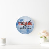 タガ話ログ語の地球 ラウンド壁時計 (ホーム)