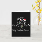 タキクリスマスセーター解剖学ハート心臓保育園 カード (黄色い花)