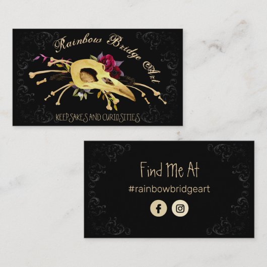 タキサーミストの記念品と骨董品 名刺 (正面/裏面)