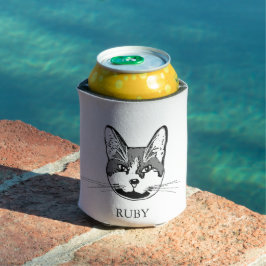 タキシドキャットハパーソナライズされたンドスケッチ 缶クーラー