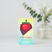 タキシドチョコレートでイチゴの実を覆った 名刺 (スタンド正面)