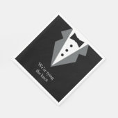 タキシドブラックタイ結婚ズ スタンダードランチョンナプキン (角)