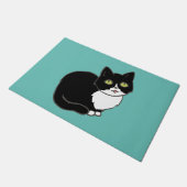 タキシータキシード猫 ドアマット (アングル)